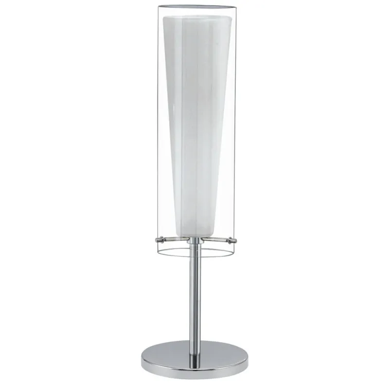 Veioza Eglo Pinto 89835, E27 1X40W Ø110Mm, Sticla, Sticla Opal Mat, Crom