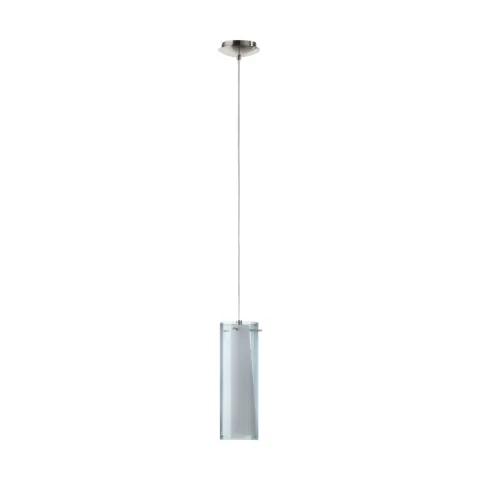 Pendul Eglo Pinto Nero 90304, E27 1X40W Ø110Mm, Alb, Negru Transparent