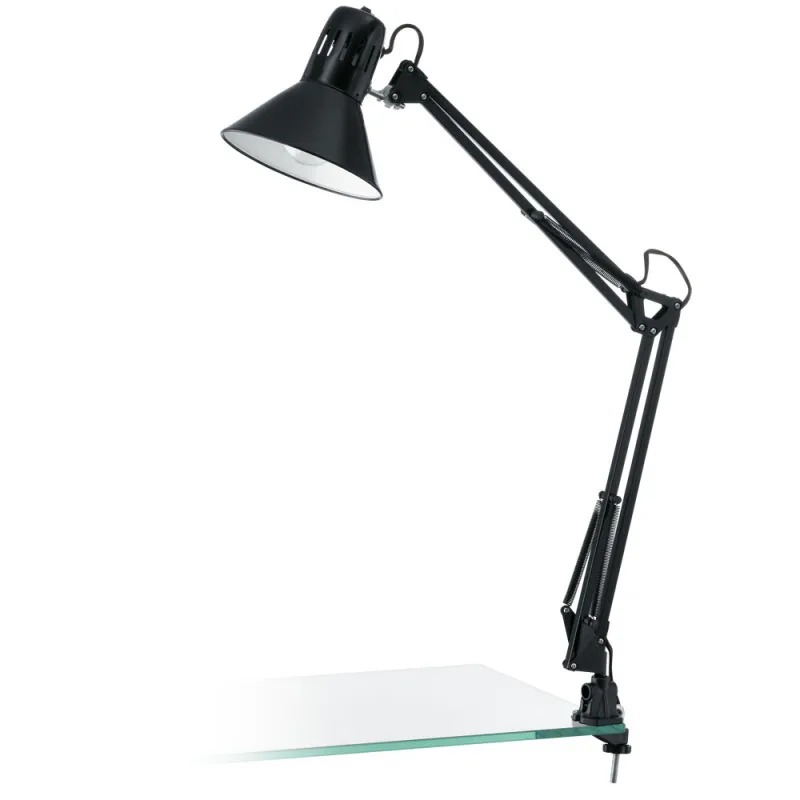 Veioza Eglo Firmo 90873, E27 1X40W, Otel, Plastic, Negru Lucios