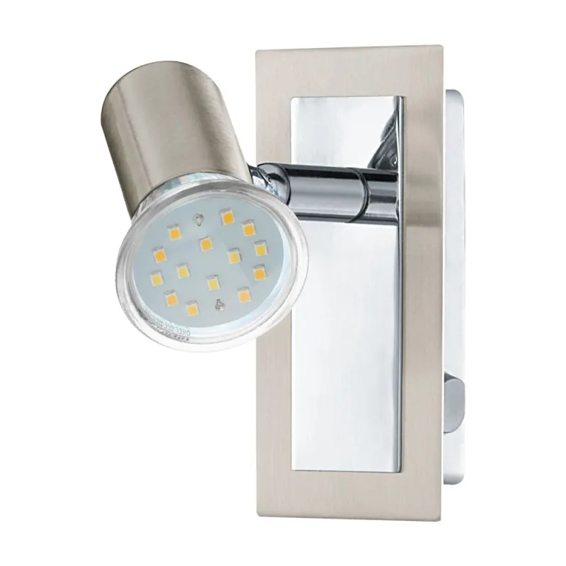 Aplica Eglo Rottelo 90914, Gu10 1X5W, Otel, Nichel Mat, Crom