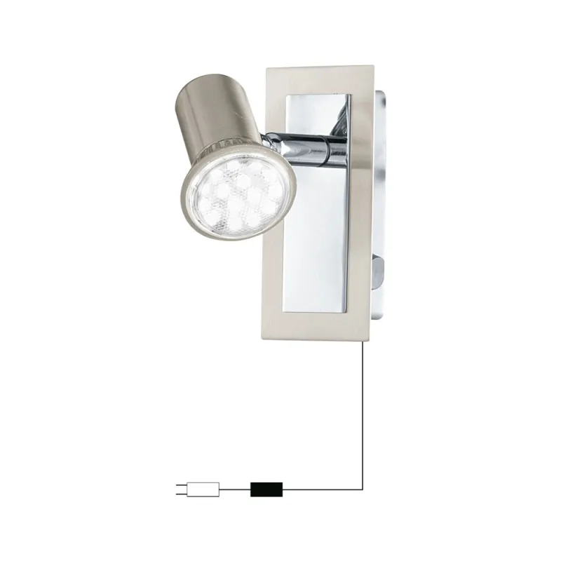 Aplica Eglo Rottelo 90914, Gu10 1X5W, Otel, Nichel Mat, Crom