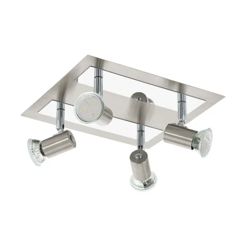 Plafoniera Eglo Rottelo 90916, Gu10 4X5W, Otel, Nichel Mat, Crom