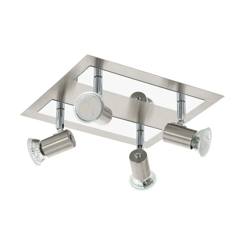Plafoniera Eglo Rottelo 90916, Gu10 4X5W, Otel, Nichel Mat, Crom