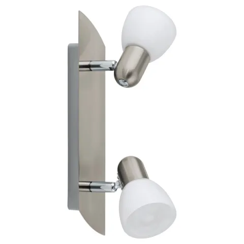 Plafoniera Eglo Enea 90984, E14 2X40W, Sticla Satinata, Nichel Mat