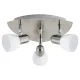 Plafoniera Eglo Enea 90986, E14 3X40W Ø265Mm, Sticla Satinata, Nichel Mat