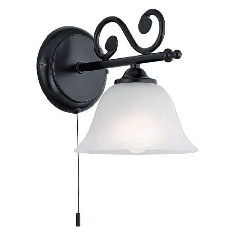 Aplica Eglo Murcia 91006, E14 1X40W, Sticla Alabastru, Negru