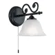 Aplica Eglo Murcia 91006, E14 1X40W, Sticla Alabastru, Negru