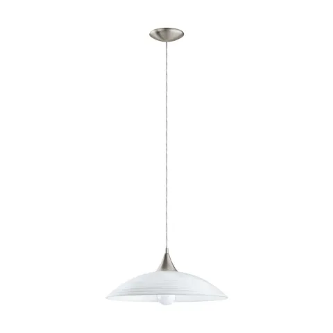 Pendul Eglo Lazolo 91496, E27 1X60W Ø420Mm, Alb Lacuit