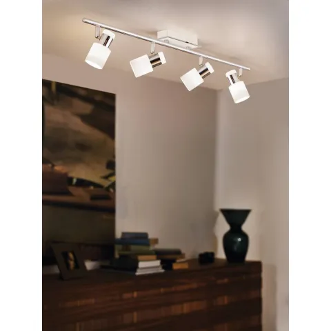 Plafoniera Eglo Davida 92087, Gu10 4X5W, Otel, Alb, Crom