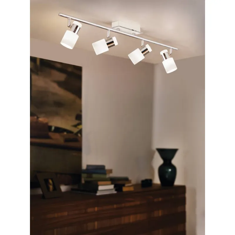 Plafoniera Eglo Davida 92087, Gu10 4X5W, Otel, Alb, Crom
