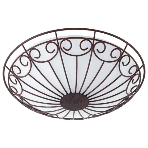Plafoniera Eglo Colti 92143, E27 2X25W Ø350Mm, Sticla Satinata, Maro Antichizat
