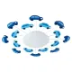 Plafoniera Copii Eglo Viki 1 92146, E27 1X60W Ø630Mm, Sticla Satinata, Albastru