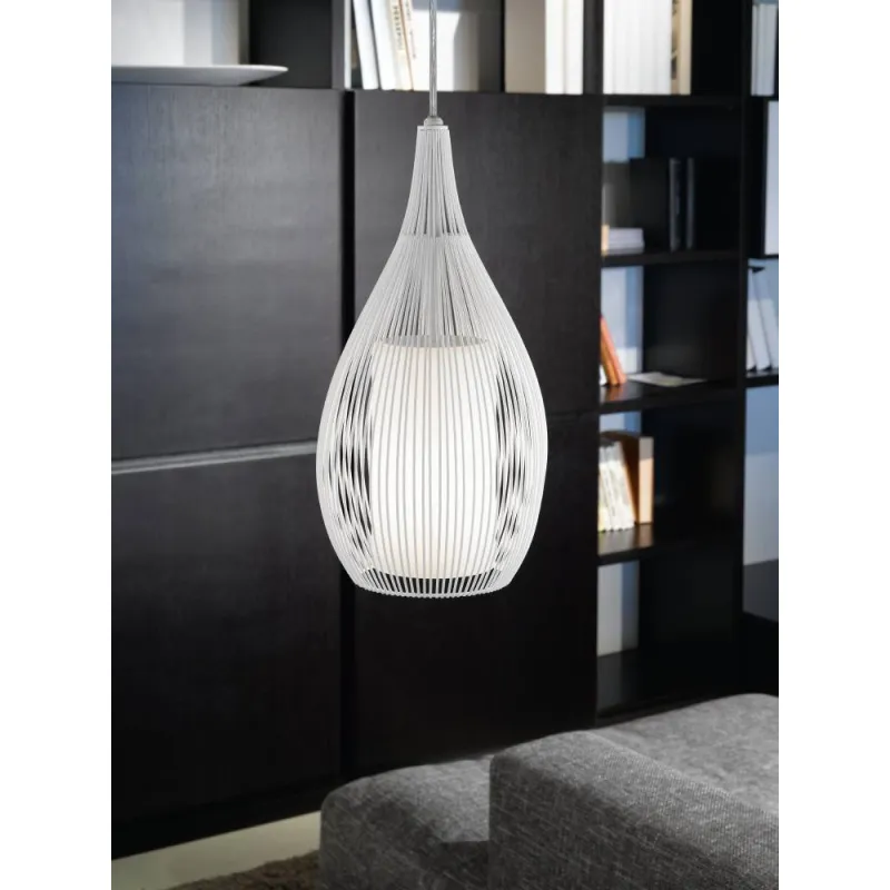 Pendul Eglo Razoni 92251, E27 1X60W Ø190Mm, Alb