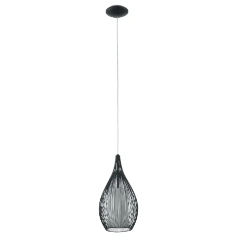 Pendul Eglo Razoni 92252, E27 1X60W Ø190Mm, Alb, Negru