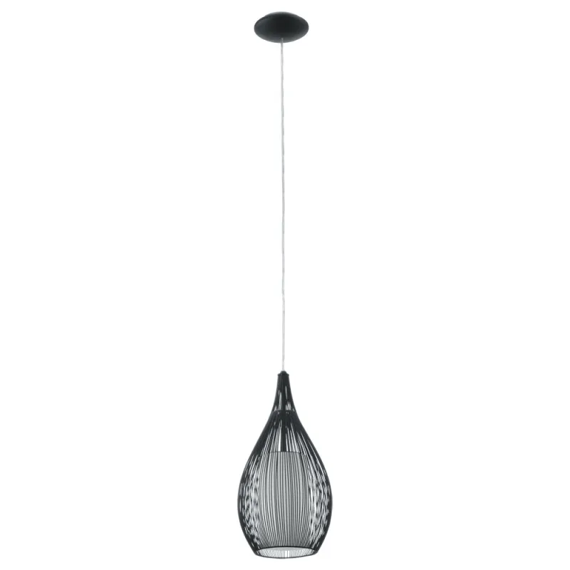 Pendul Eglo Razoni 92252, E27 1X60W Ø190Mm, Alb, Negru