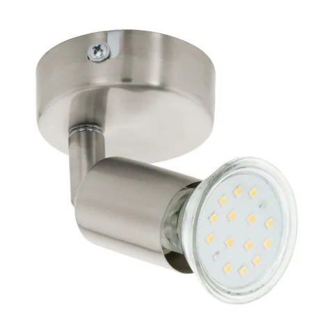 Aplica Eglo Buzz 92595, Gu10 1X3W Ø60Mm, Otel, Nichel Mat