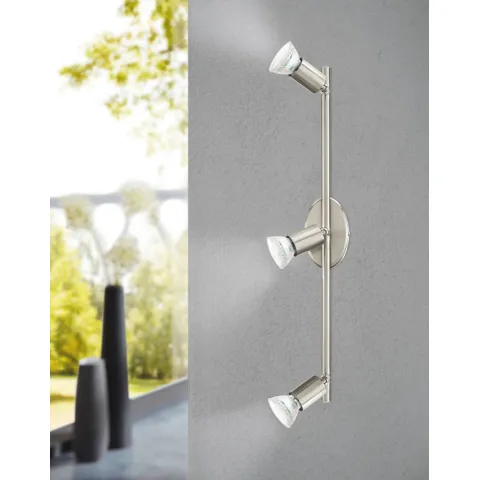 Plafoniera Eglo Buzz-Led 92596, Gu10 2X3W, Otel, Nichel Mat