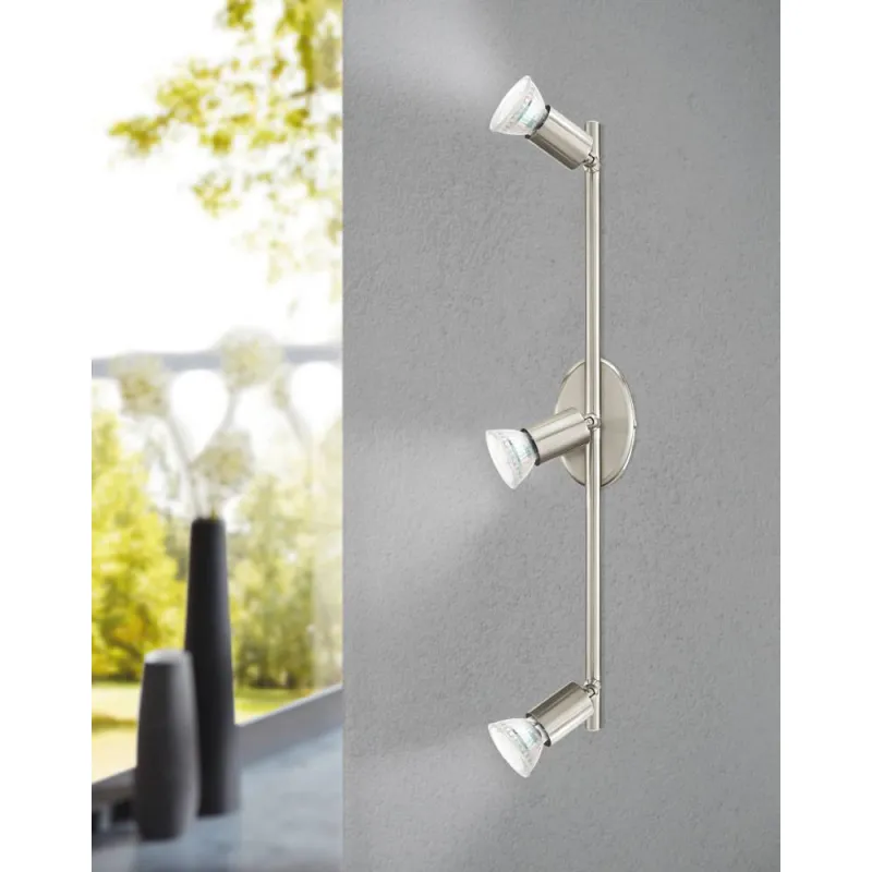 Plafoniera Eglo Buzz-Led 92596, Gu10 2X3W, Otel, Nichel Mat