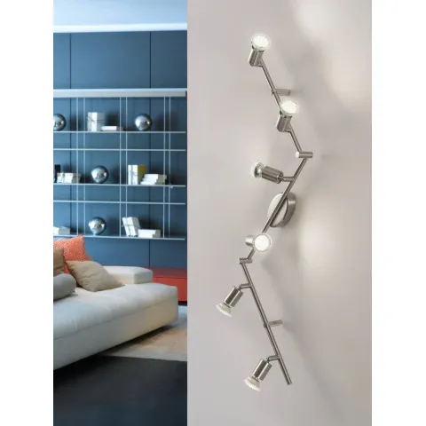 Plafoniera Eglo Buzz-Led 92599, Gu10 6X3W, Otel, Nichel Mat