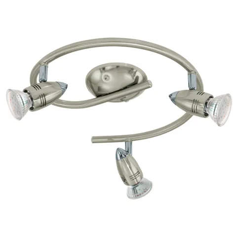 Plafoniera Eglo Magnum-Led 92643, Gu10 3X3W 3000K, Otel, Nichel Mat, Crom
