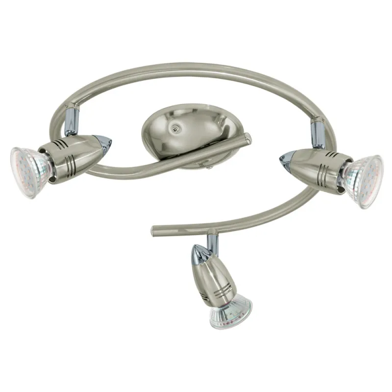 Plafoniera Eglo Magnum-Led 92643, Gu10 3X3W 3000K, Otel, Nichel Mat, Crom