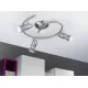 Plafoniera Eglo Magnum-Led 92643, Gu10 3X3W 3000K, Otel, Nichel Mat, Crom