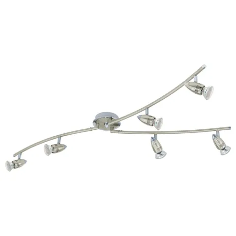 Plafoniera Eglo Magnum-Led 92645, Gu10 6X3W 3000K, Otel, Crom, Nichel Mat