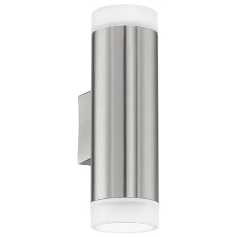 Aplica Exterior Eglo Riga-Led 92736, Gu10 2X3W 4000K Ip44, Inox, Satinat