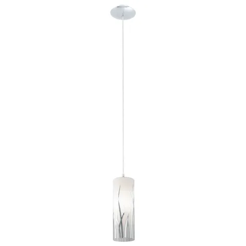 Pendul Eglo Rivato 92739, E27 1X60W Ø90Mm, Alb, Crom