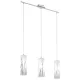 Suspensie Eglo Rivato 92741, E27 3X60W, Sticla Lacuita, Crom
