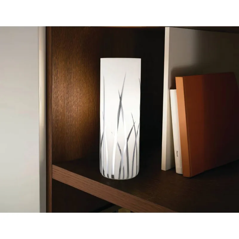 Veioza Eglo Rivato 92743, E27 1X60W Ø90Mm, Sticla Lacuita, Crom, Alb