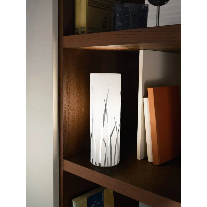 Veioza Eglo Rivato 92743, E27 1X60W Ø90Mm, Sticla Lacuita, Crom, Alb