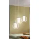 Suspensie Eglo Bolsano 92762, E27 3X60W Ø505Mm, Sticla, Sticla Satinata, Crom