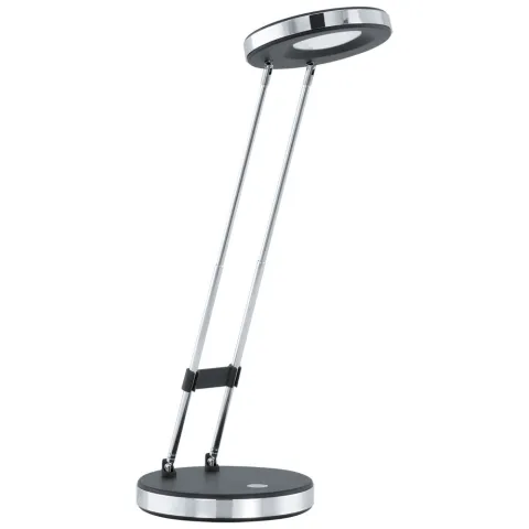 Veioza Eglo Gexo 93076, Led 3W 220Lm 3000K Ø125Mm, Otel, Plastic, Crom, Negru