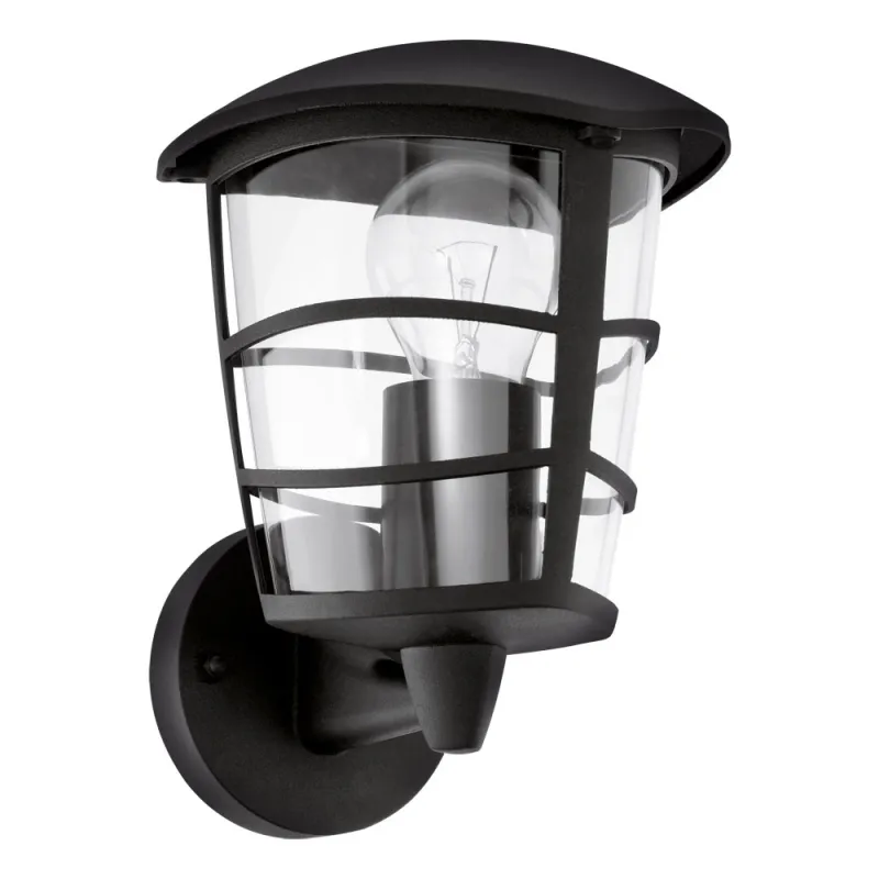 Aplica Exterior Eglo Aloria 93097, E27 1X60W Ip44, Aluminiu Turnat, Transparent