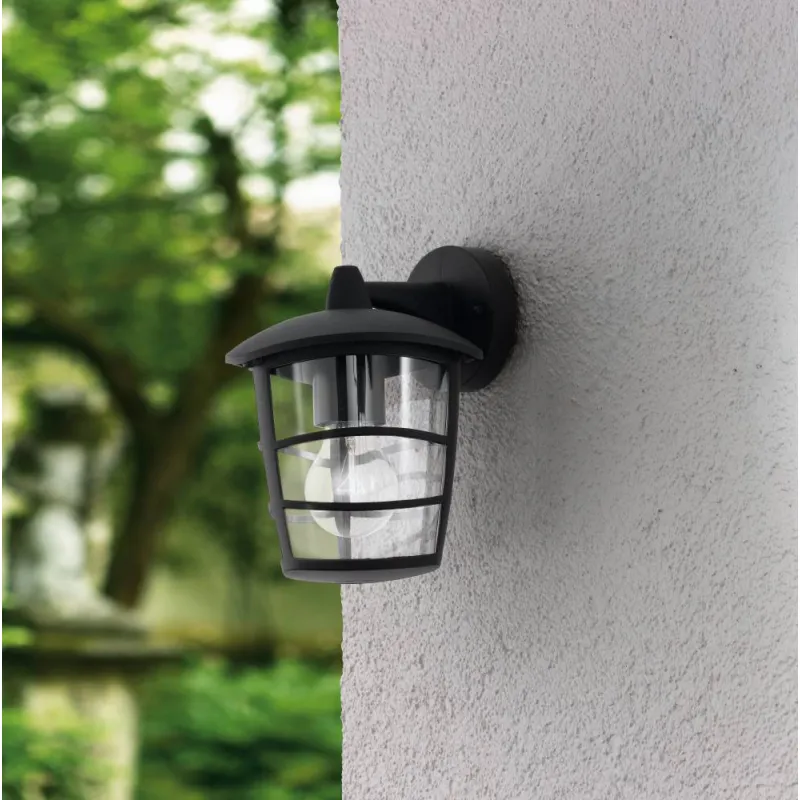 Aplica Exterior Eglo Aloria 93098, E27 1X60W Ip44, Aluminiu Turnat, Transparent