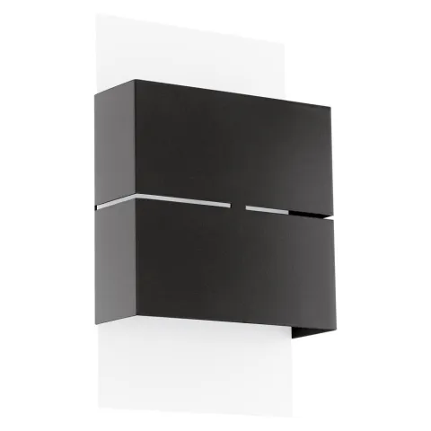 Aplica Exterior Eglo Kibea 93254, Led 2X2.5W 360Lm 3000K Ip44, Otel Zincat, Alb, Antracit