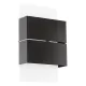 Aplica Exterior Eglo Kibea 93254, Led 2X2.5W 360Lm 3000K Ip44, Otel Zincat, Alb, Antracit
