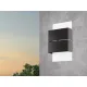 Aplica Exterior Eglo Kibea 93254, Led 2X2.5W 360Lm 3000K Ip44, Otel Zincat, Alb, Antracit