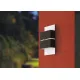 Aplica Exterior Eglo Kibea 93254, Led 2X2.5W 360Lm 3000K Ip44, Otel Zincat, Alb, Antracit