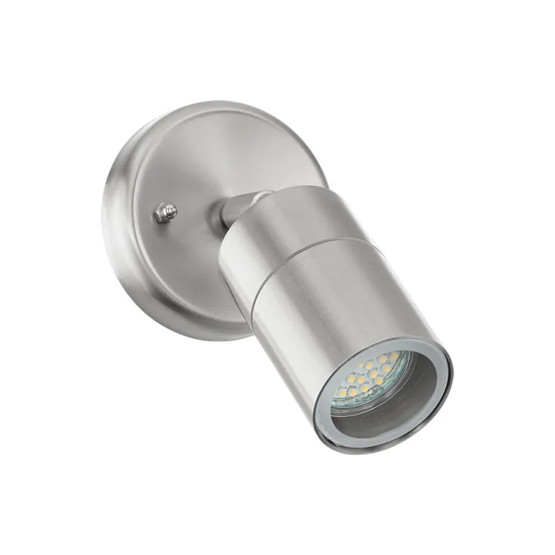 Aplica Exterior Eglo Stockholm 1 93268, Gu10 1X5W Ip44 Ø100Mm, Sticla, Inox