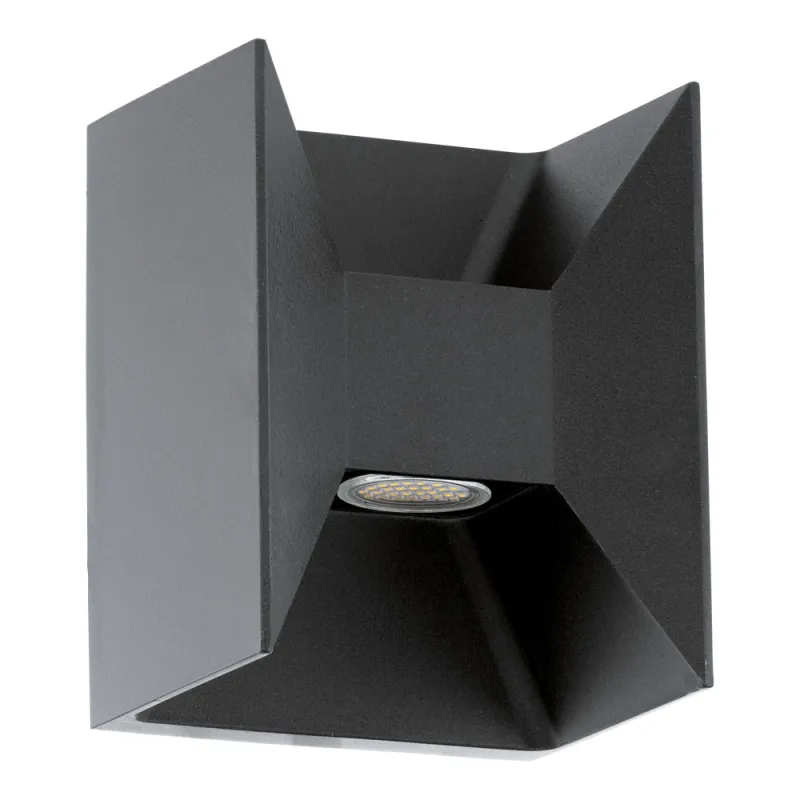 Aplica Exterior Eglo Morino 93319, Led 2X2.5W 360Lm 3000K Ip44, Aluminiu Turnat, Antracit
