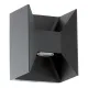 Aplica Exterior Eglo Morino 93319, Led 2X2.5W 360Lm 3000K Ip44, Aluminiu Turnat, Antracit