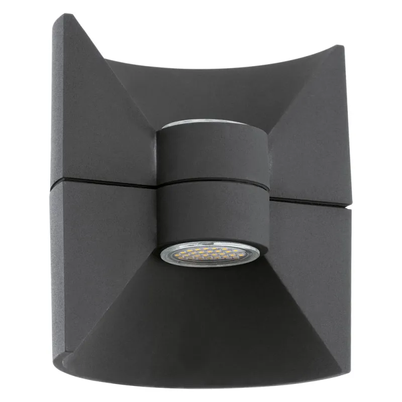 Aplica Exterior Eglo Redondo 93368, Led 2X2.5W 360Lm 3000K Ip44, Aluminiu Turnat, Antracit