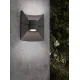 Aplica Exterior Eglo Redondo 93368, Led 2X2.5W 360Lm 3000K Ip44, Aluminiu Turnat, Antracit