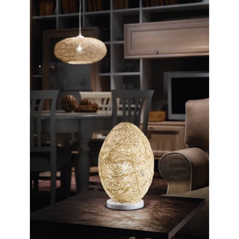 Pendul Eglo Campilo 93374, E27 1X60W Ø450Mm, Bej