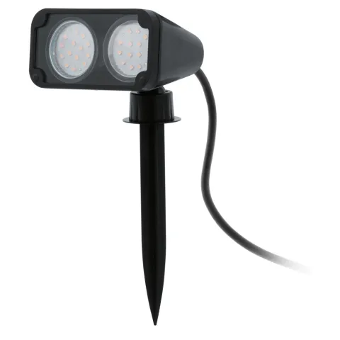 Proiector Exterior Eglo Nema 1 93385, Gu10-Led 2X3W Ip44, Negru