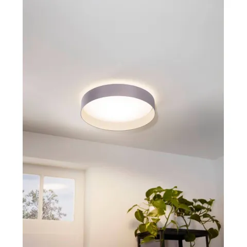 Plafoniera Eglo Palomaro 93397, Led 24W 2100Lm 3000K Ø500Mm, Textil, Antracit
