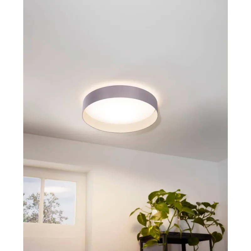 Plafoniera Eglo Palomaro 93397, Led 24W 2100Lm 3000K Ø500Mm, Textil, Antracit