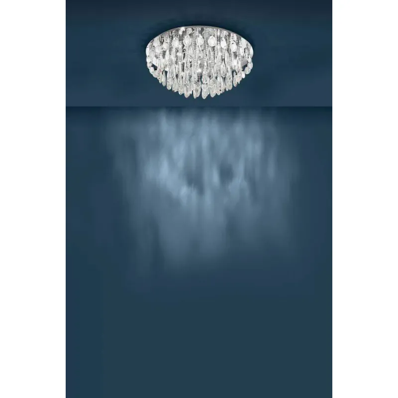 Plafoniera Eglo Calaonda 93434, G9 10X33W Ø760Mm, Cristal, Transparent